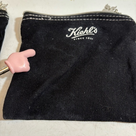 🛍️3/$30 Kiehl’s black zippered cosmetic travel pouch bag - Picture 11 of 12